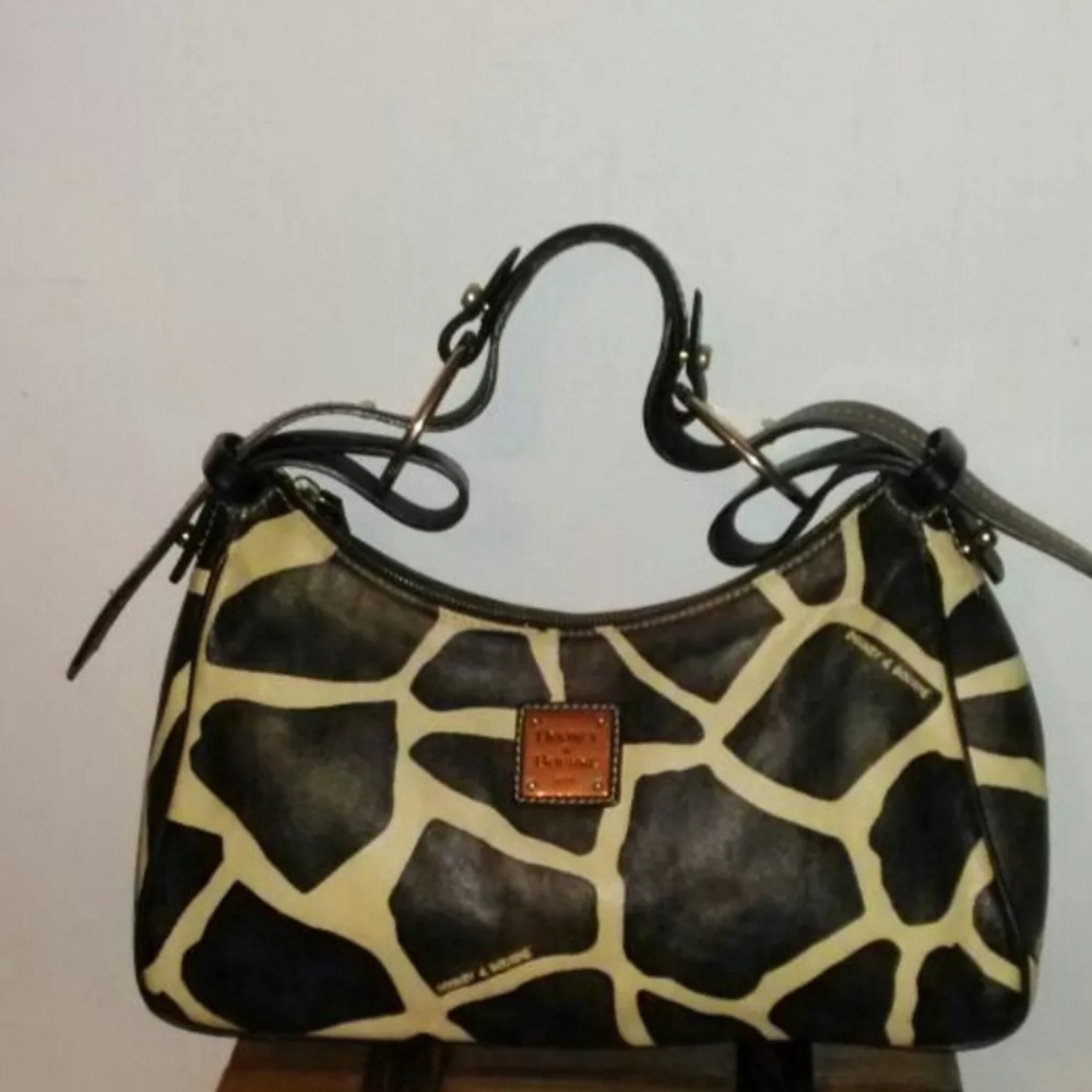 Dooney and Bourke leather giraffe pattern handbag